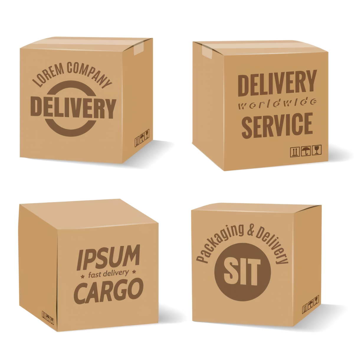 Cajas con logos